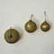 Hello Honey® 5" Olive Green & Gold Matte Distressed Ball Glass Ornament
